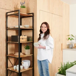 CASA Marcel Estanteria De Pared Negro Discount