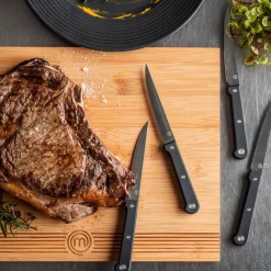 CASA Masterchef Juego De 4 Cuchillos Carne Negro Best