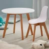 CASA Mathias Silla Para Ninos Blanco, Natural Best