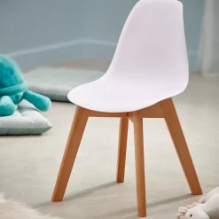 CASA Mathias Silla Para Ninos Blanco, Natural Best