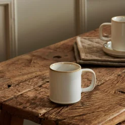 CASA Mineral Marble Taza Con Asa Blanco Clearance