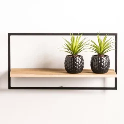 CASA Mix&Match Estanteria De Pared Negro, Natural Outlet