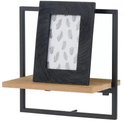 CASA Mix&Match Estanteria De Pared Negro, Natural Hot