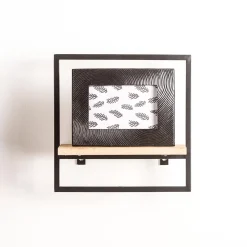CASA Mix&Match Estanteria De Pared Negro, Natural Hot