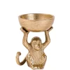 CASA Monkey Soporte Para Velas Dorado New