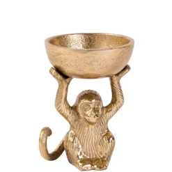 CASA Monkey Soporte Para Velas Dorado New