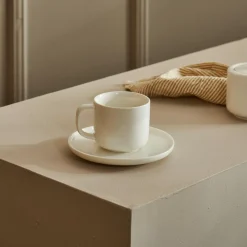CASA Moon Taza Y Plato Blanco Sale