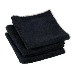 CASA Multi Pano De Microfibra Juego De 3 Negro Clearance