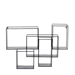 CASA Multo Estanteria Para Colgar Negro Discount