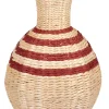 CASA Nepal Florero Marron, Natural, Rojo Oscuro New