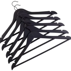 CASA New Wood Perchas Juego De 5 Negro Clearance