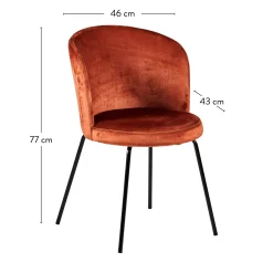 CASA Olivier Silla De Comedor Marron Marron Online