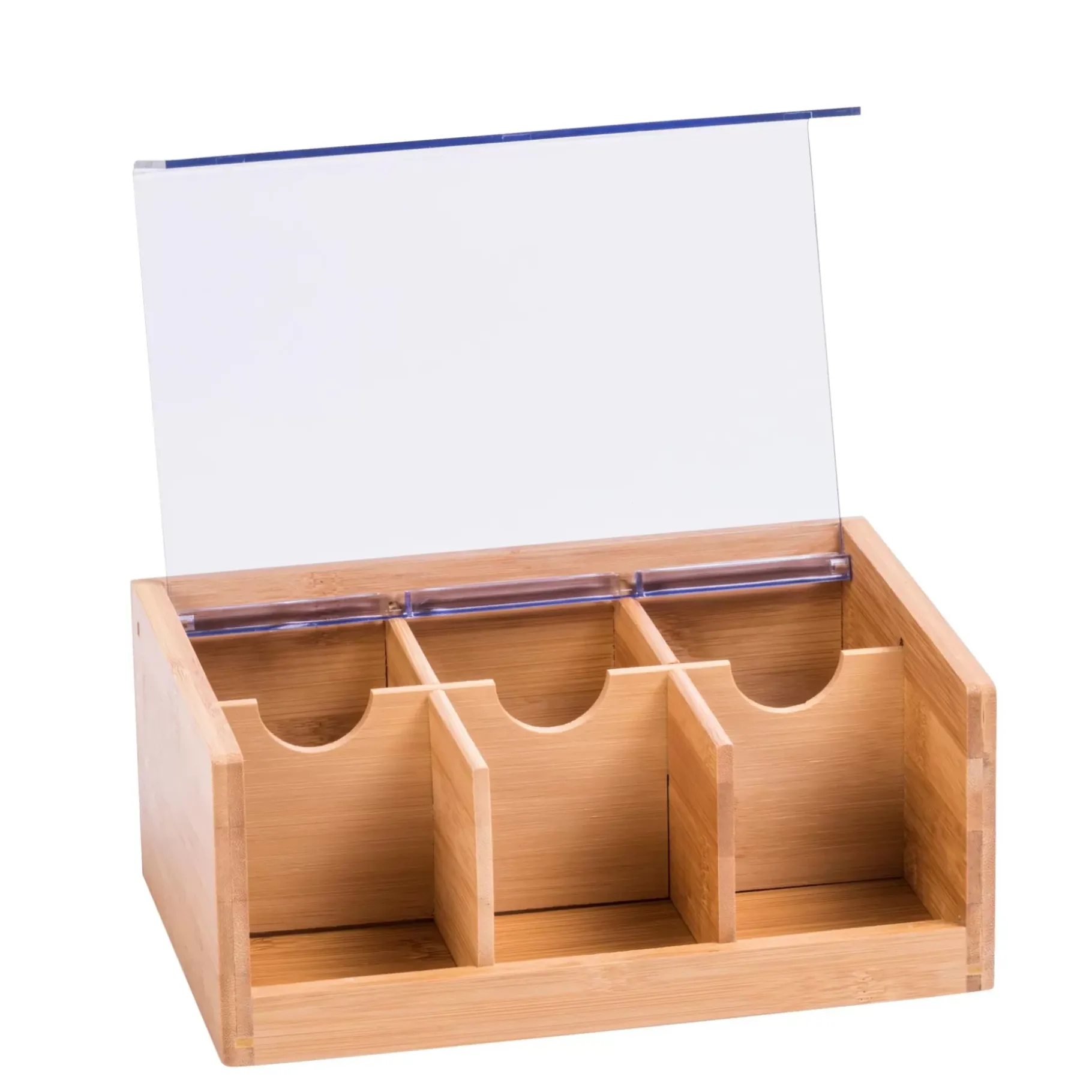 CASA Panda Caja Para Te 6 Compart. Transparente, Natural Outlet