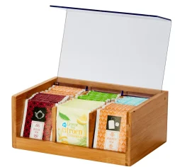 CASA Panda Caja Para Te 6 Compart. Transparente, Natural Outlet
