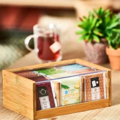 CASA Panda Caja Para Te 6 Compart. Transparente, Natural Outlet