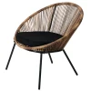 CASA Papayo Silla Lounge Con Cojin Natural Hot