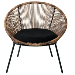 CASA Papayo Silla Lounge Con Cojin Natural Hot