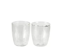 CASA Pausa Vaso De Doble Pared Juego De 2 Transparente New