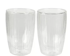 CASA Pausa Vaso De Doble Pared Juego De 2 Transparente New