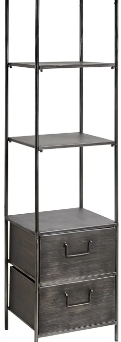 CASA Pharma Estanteria De Pared Con 2 Cajones Negro