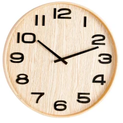 CASA Plywood Reloj De Pared Natural Best