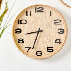 CASA Plywood Reloj De Pared Natural Best