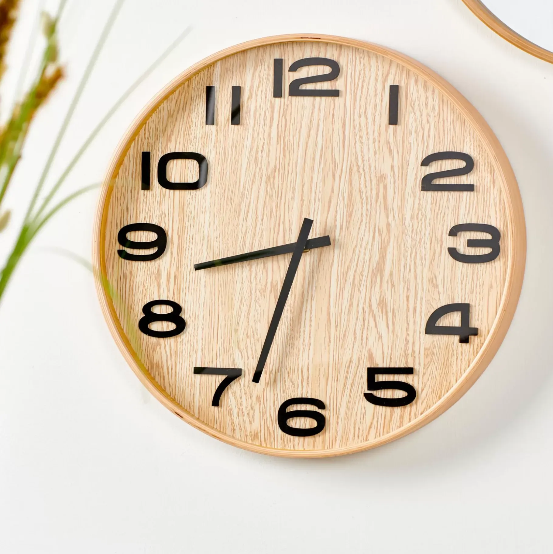 CASA Plywood Reloj De Pared Natural Best