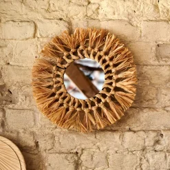 CASA Raffia Espejo Natural Outlet