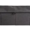 CASA Rango Caja De Almacenaje Con Cierre De Cremallera Gris Oscuro New