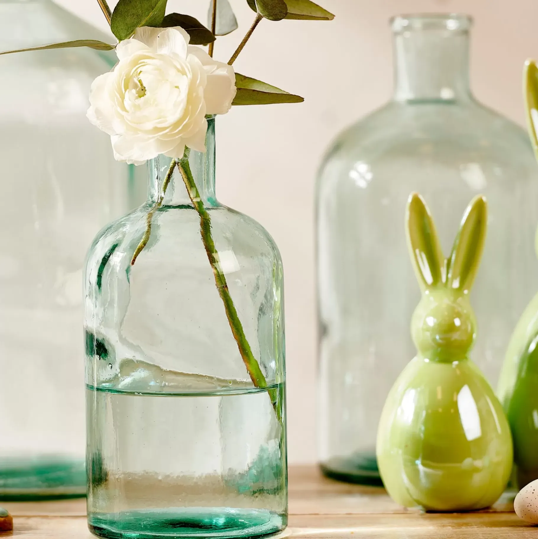 CASA Retro Florero-Botella Transparente Clearance