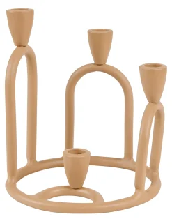CASA Rings Candelabro Para 4 Velas Marron Claro Online