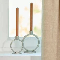 CASA Rings Candelabro Plateado New