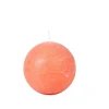 CASA Rustic Vela Esferica Naranja Outlet