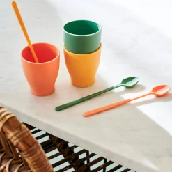 CASA Samba Cucharilla Para Coctel Naranja Discount