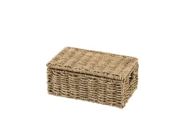 CASA Seagrass Cesta Almacenaje S Con Tapa Natural Hot