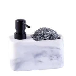 CASA Shadow Dispensador De Jabon Con Esponja Negro, Blanco Hot