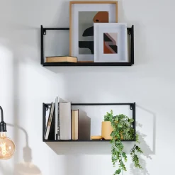 CASA Shorp Estanteria Para Colgar Negro Best