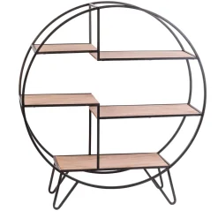 CASA Sirkel Estanteria De Pared Negro, Natural Best