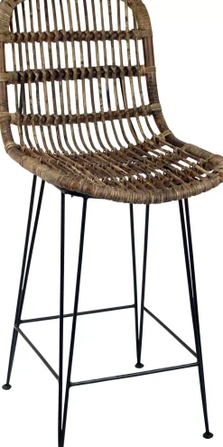 CASA Sumatra Silla De Bar Negro, Natural