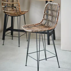 CASA Sumatra Silla De Bar Negro, Natural