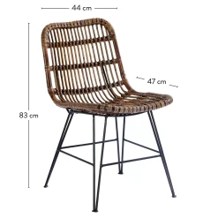 CASA Sumatra Silla De Comedor Negro, Marron Hot