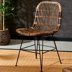 CASA Sumatra Silla De Comedor Negro, Marron Hot