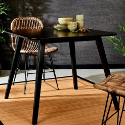 CASA Sumatra Silla De Comedor Negro, Marron Hot