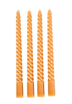 CASA Twist Velas Retorcidas Juego De 4 Naranja Online