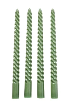 CASA Twist Velas Retorcidas Juego De 4 Verde Best