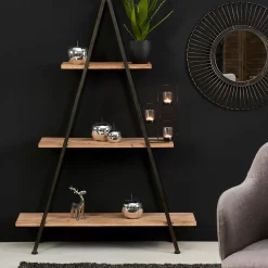 CASA Vermont Estanteria De Pared Negro, Natural Best
