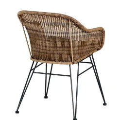 CASA Vienna Silla Comedor Negro, Natural Discount