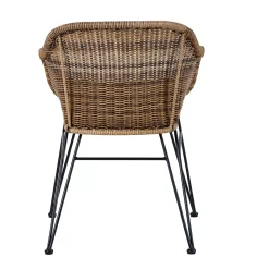 CASA Vienna Silla Comedor Negro, Natural Discount