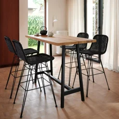 CASA Vienna Silla De Bar Negro Online