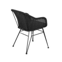 CASA Vienna Silla De Comedor Asiento Negro New